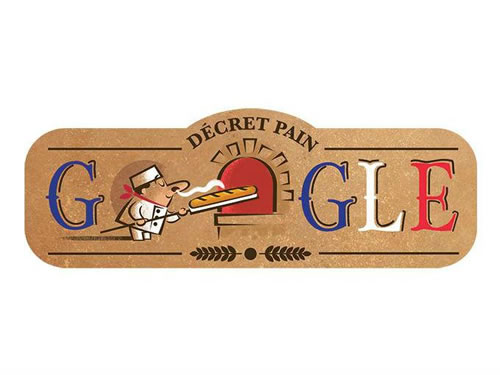 Homenaje de Google a la baguette, El buscador le dedicó el doodle del pasado domingo 13 de septiembre a esta exquisita variedad de pan francés.