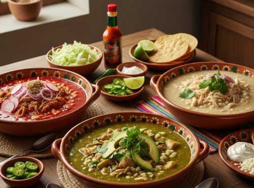 Pozole Rojo, Verde o Blanco: ¿Cuál es tu favorito?, Platillos tradicional de México.